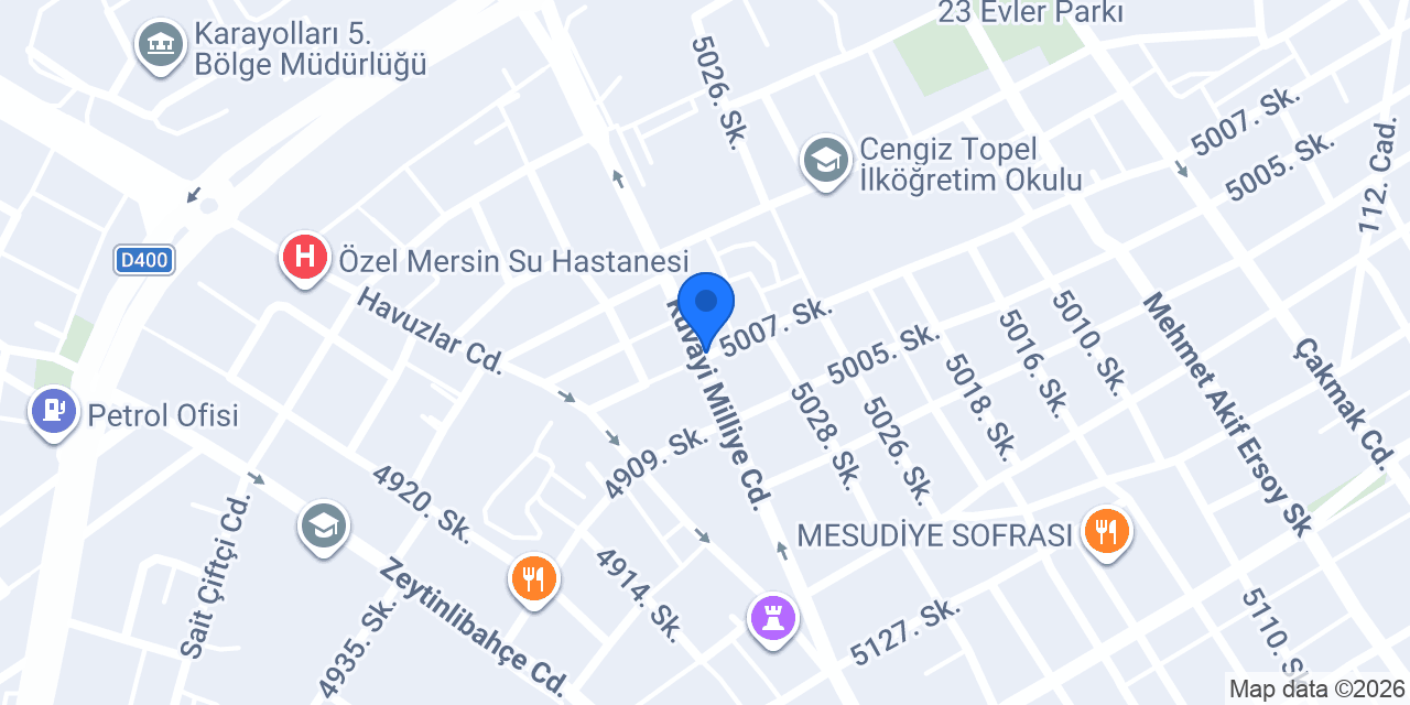 Mersin Psikoteknik Merkezi konumu