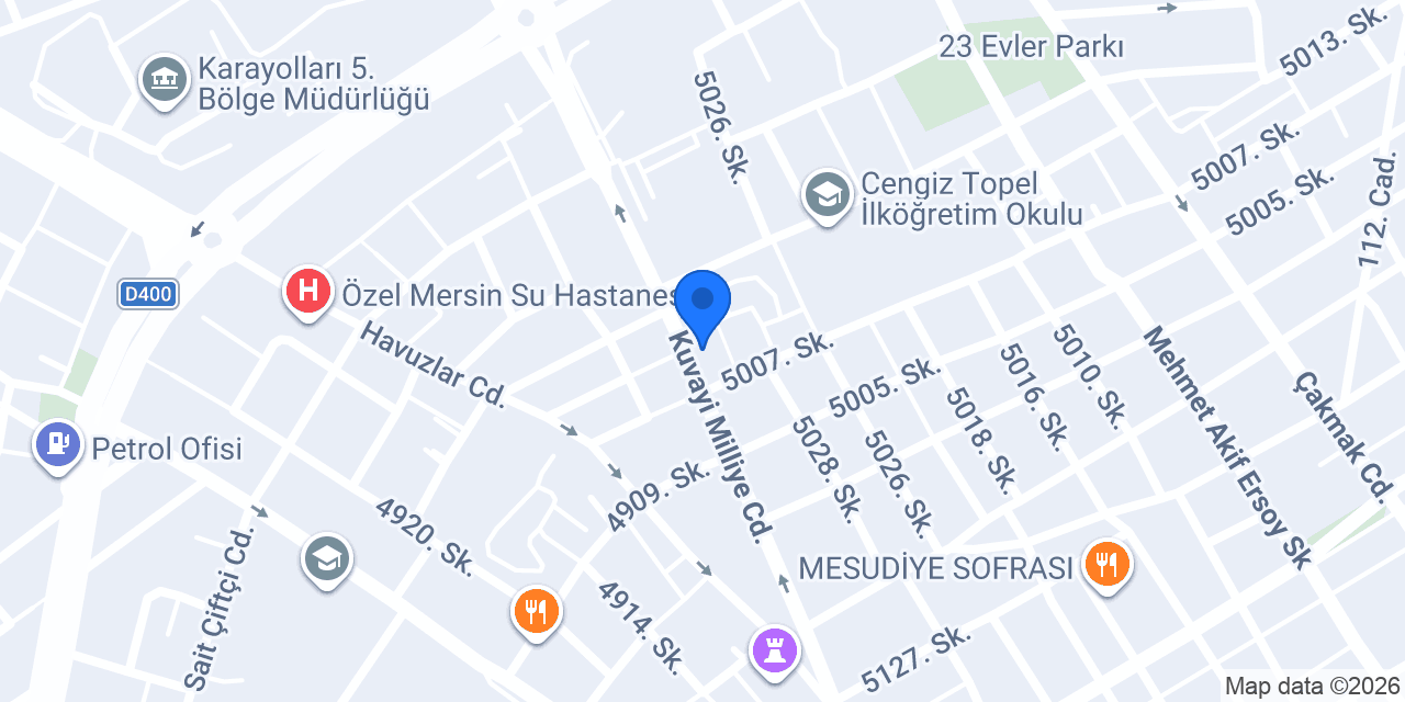 Mersin İz Psikoteknik konumu