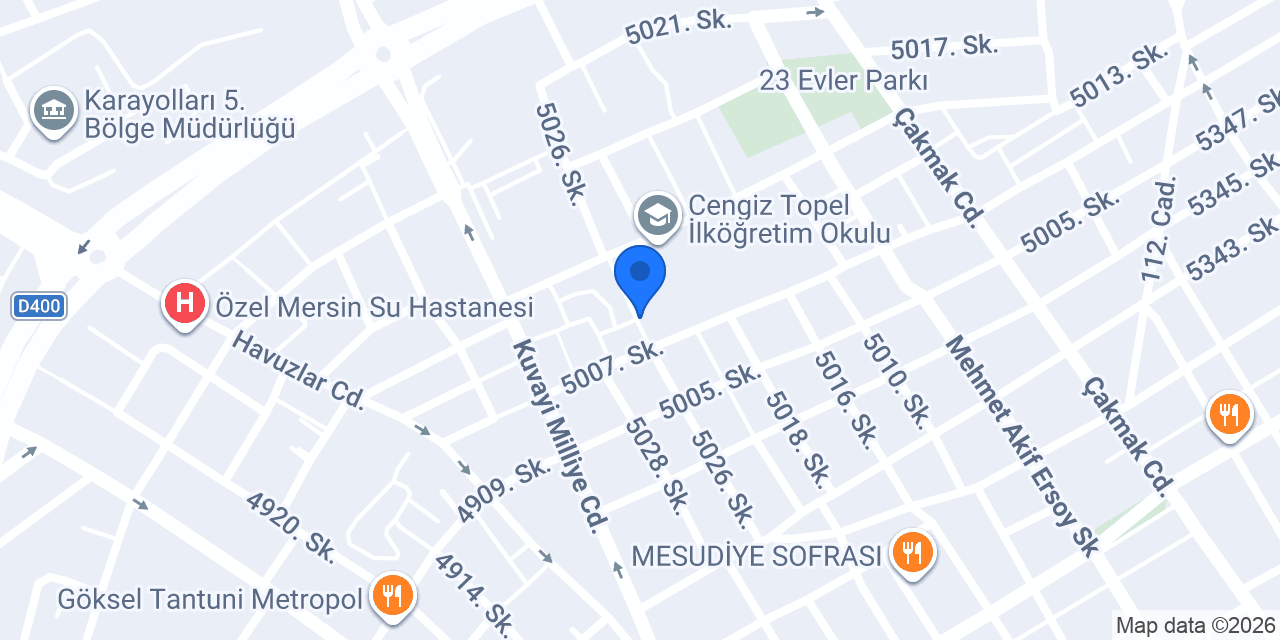 Lavin Duşakabin konumu