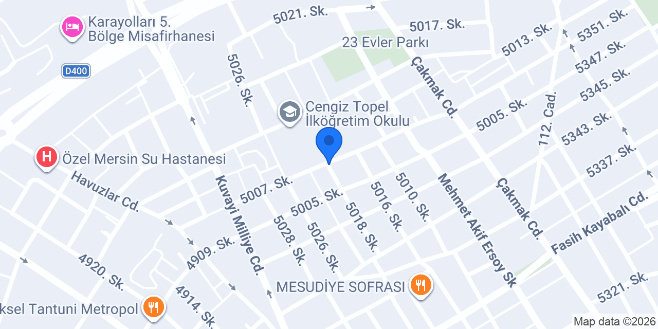 Powertec Mersin Fabrika Satış konumu