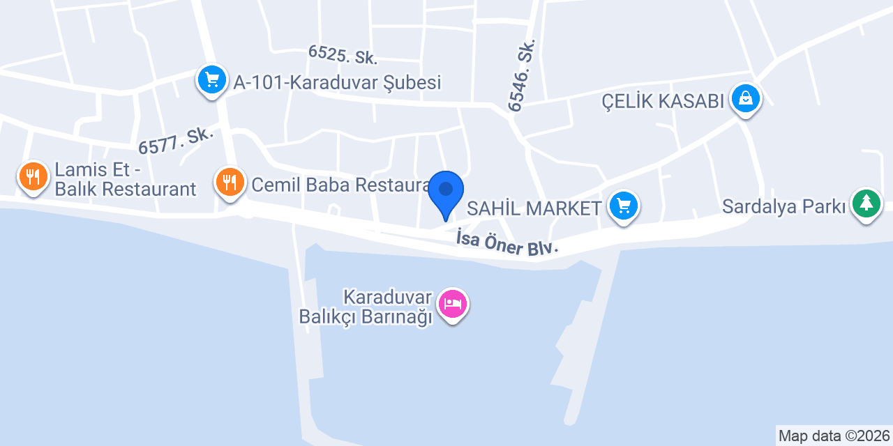 KARADUVAR YAKAMOZ ET&BALIK RESTAURANT konumu