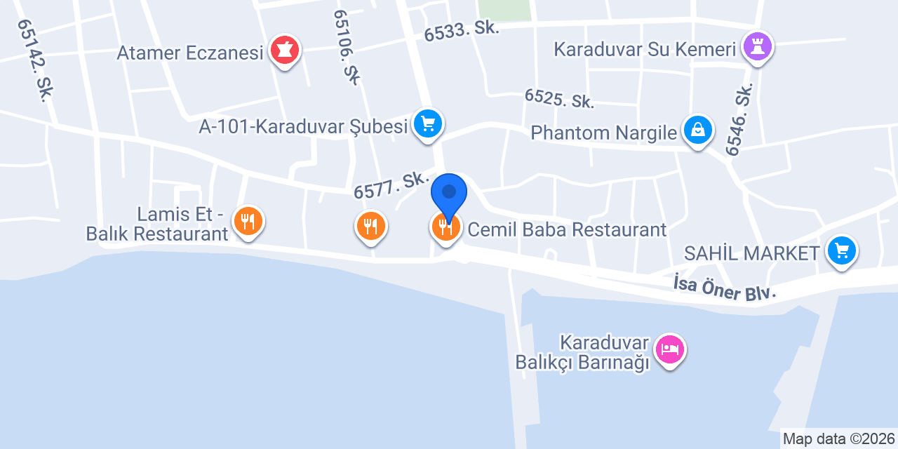 Karaduvar Sahil Kokoreç konumu