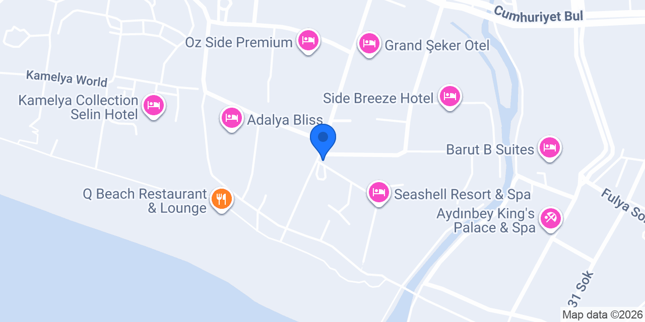 Seher Side Quality Resort & SPA konumu