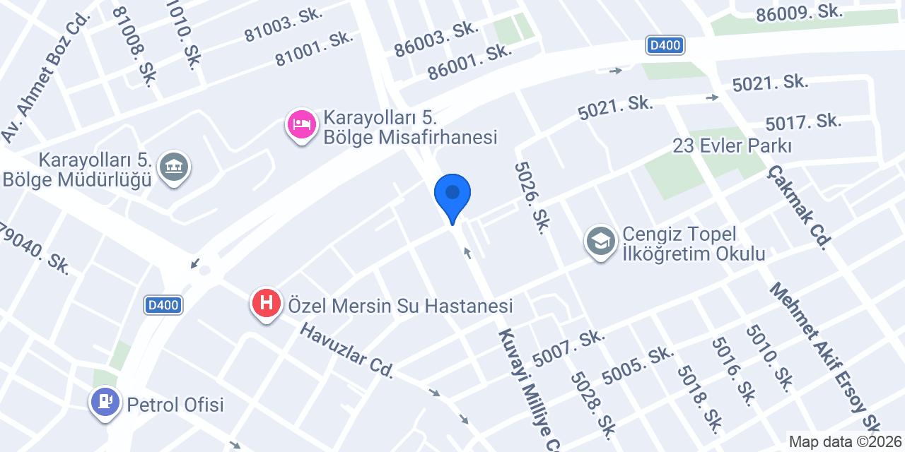 Mersin ARI Taksi konumu