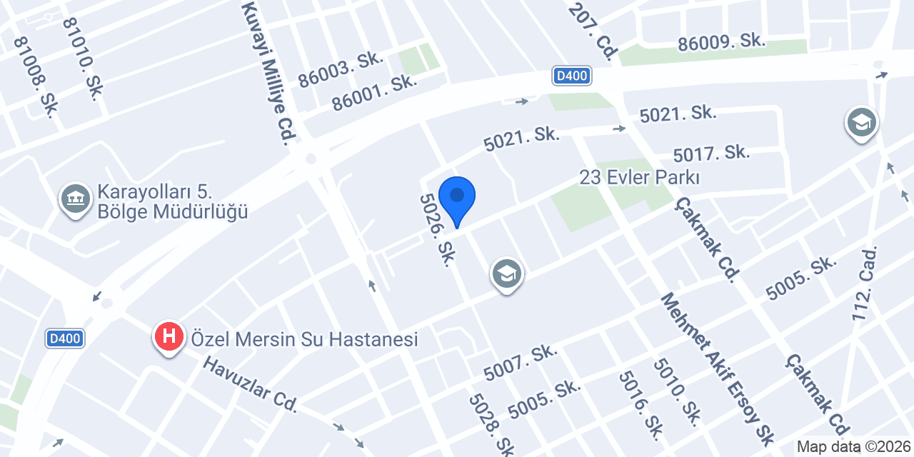 MERSİN ÖZEL HACETTEPE ORTOPEDİ konumu