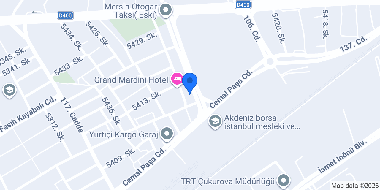 Mersin Kent Hotel konumu