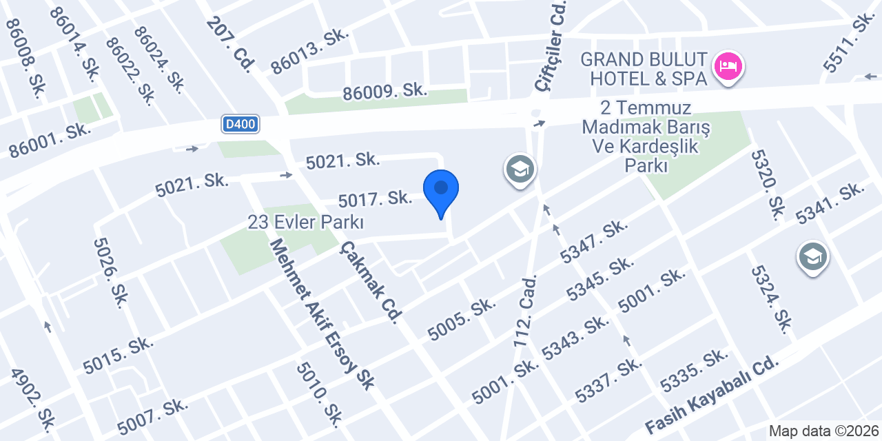 Özel Mersin Akdeniz Sağlık Kabini konumu