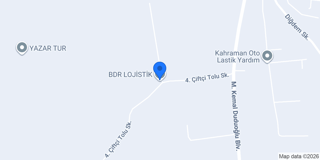 BDR LOJİSTİK konumu