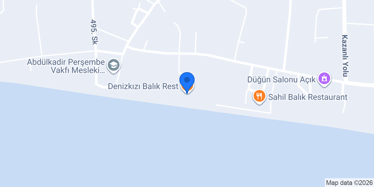 Denizkızı Balık Rest konumu