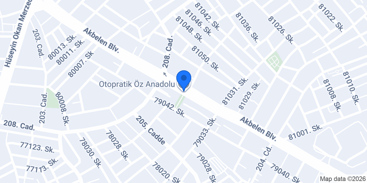 Otopratik Öz Anadolu konumu