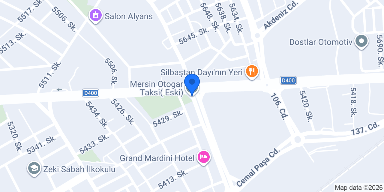 Mersin Otogar Taksi( Eski) konumu