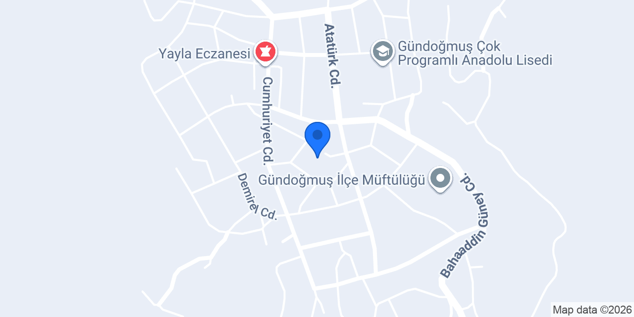 Ptt-gündoğmuş Şubesi konumu
