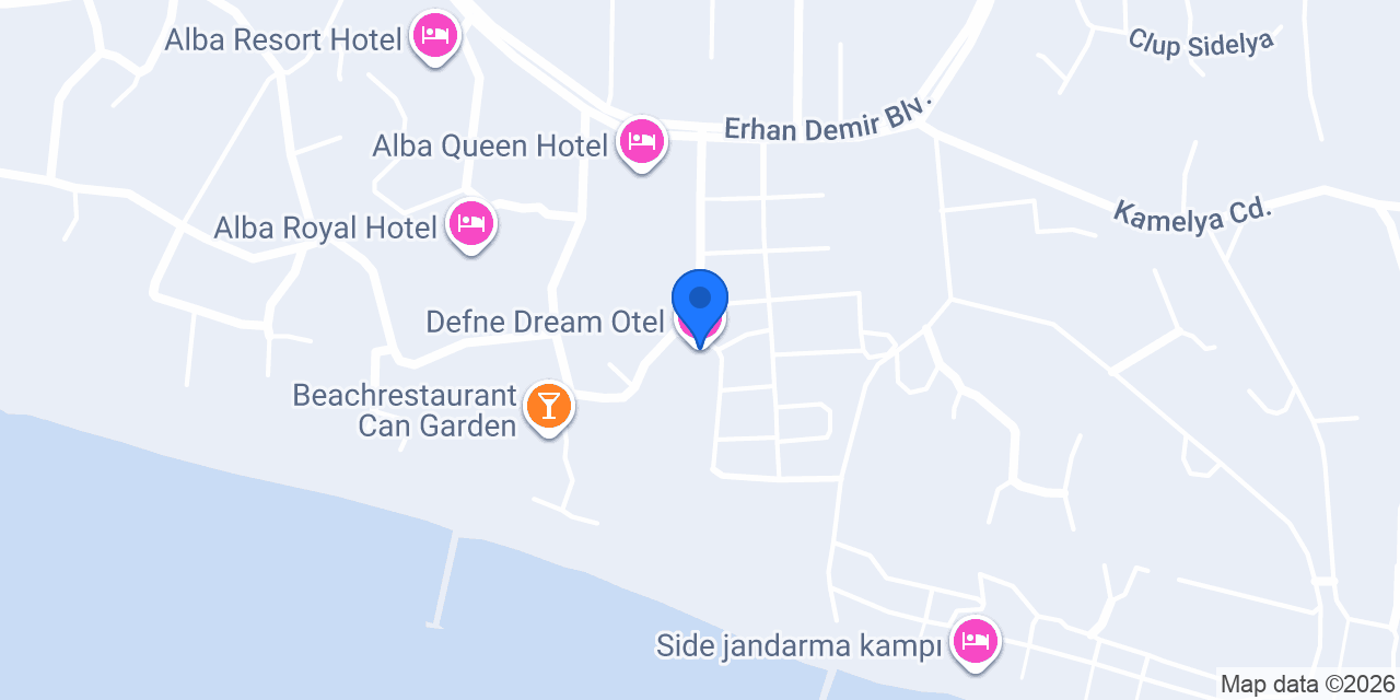 Defne Dream Otel konumu