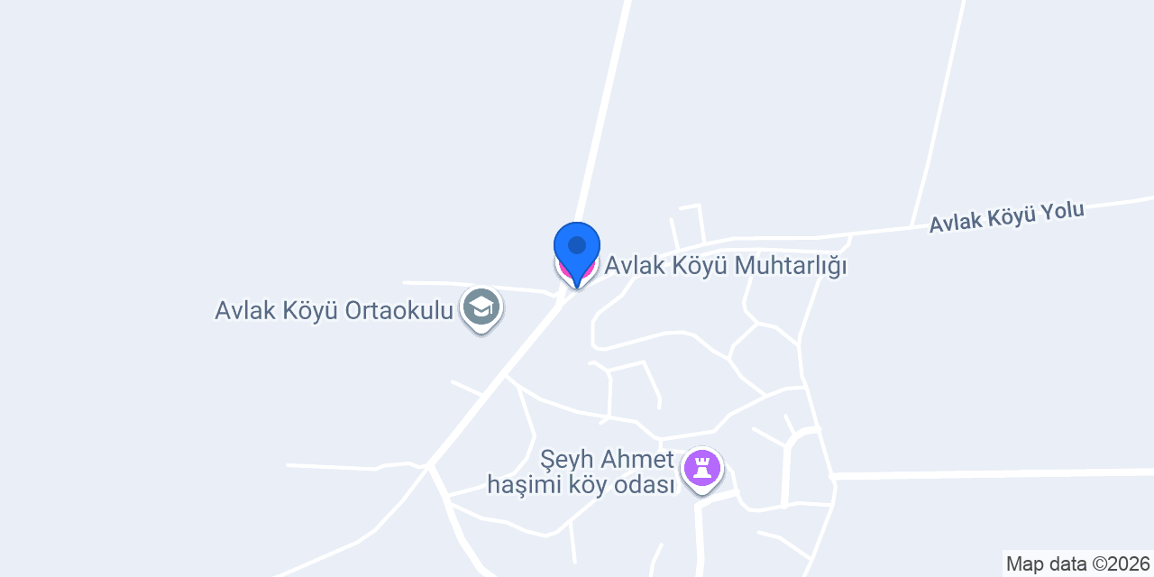 Avlak Köyü Muhtarlığı konumu