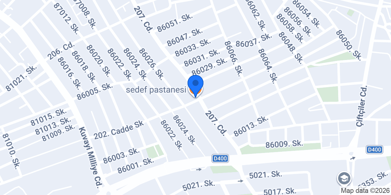 sedef pastanesi konumu