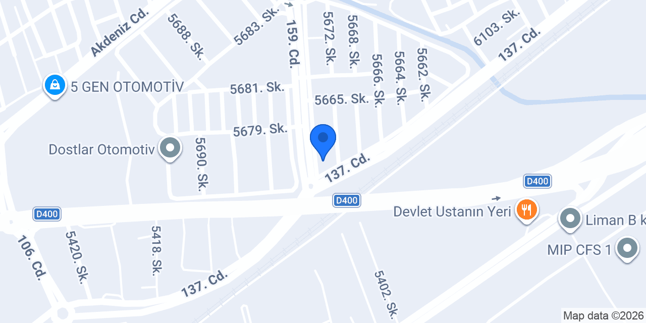 Oto Fil Yedek Parça konumu