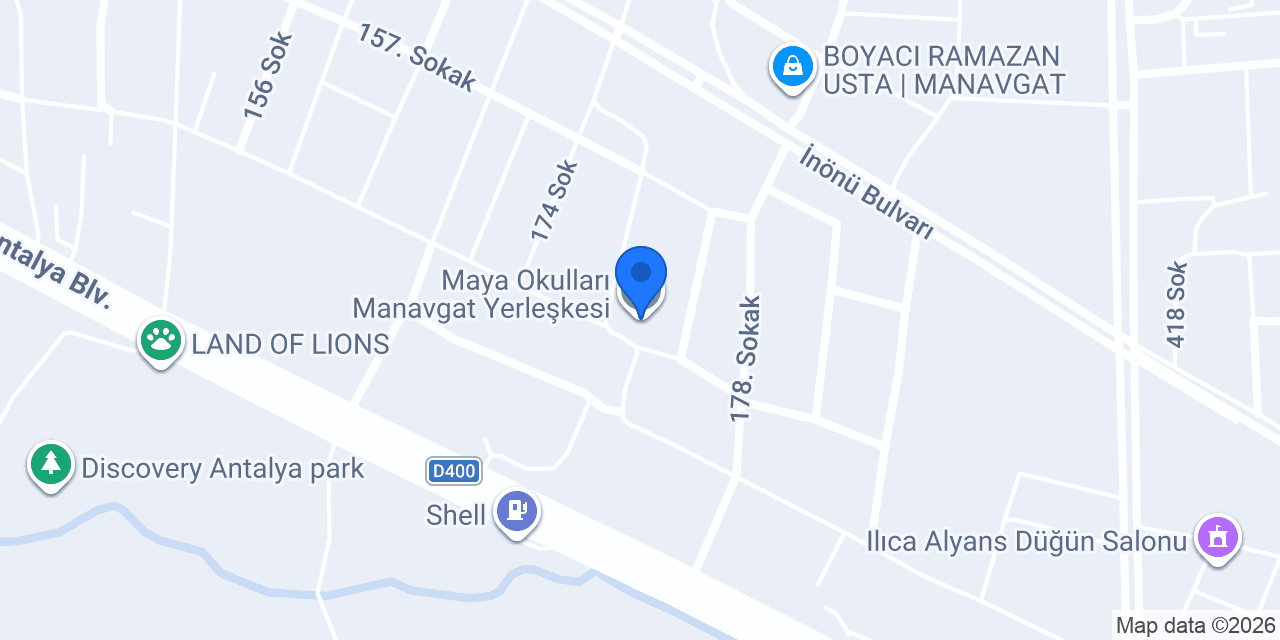 Maya Okulları Manavgat Yerleşkesi konumu