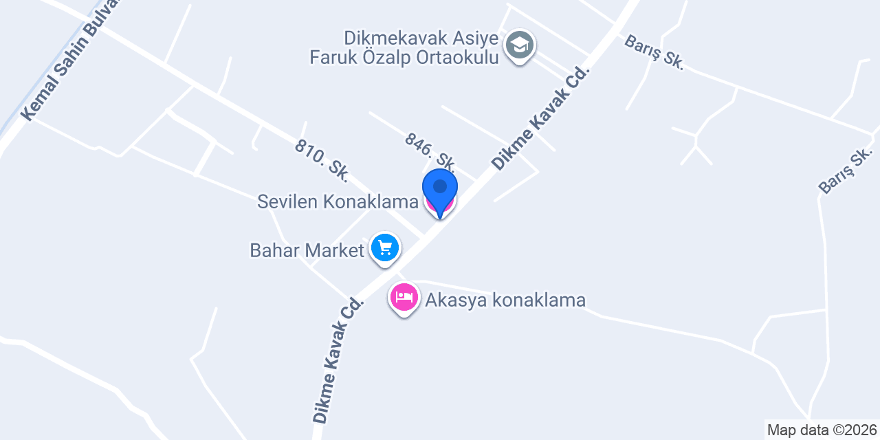 Sevilen Konaklama konumu