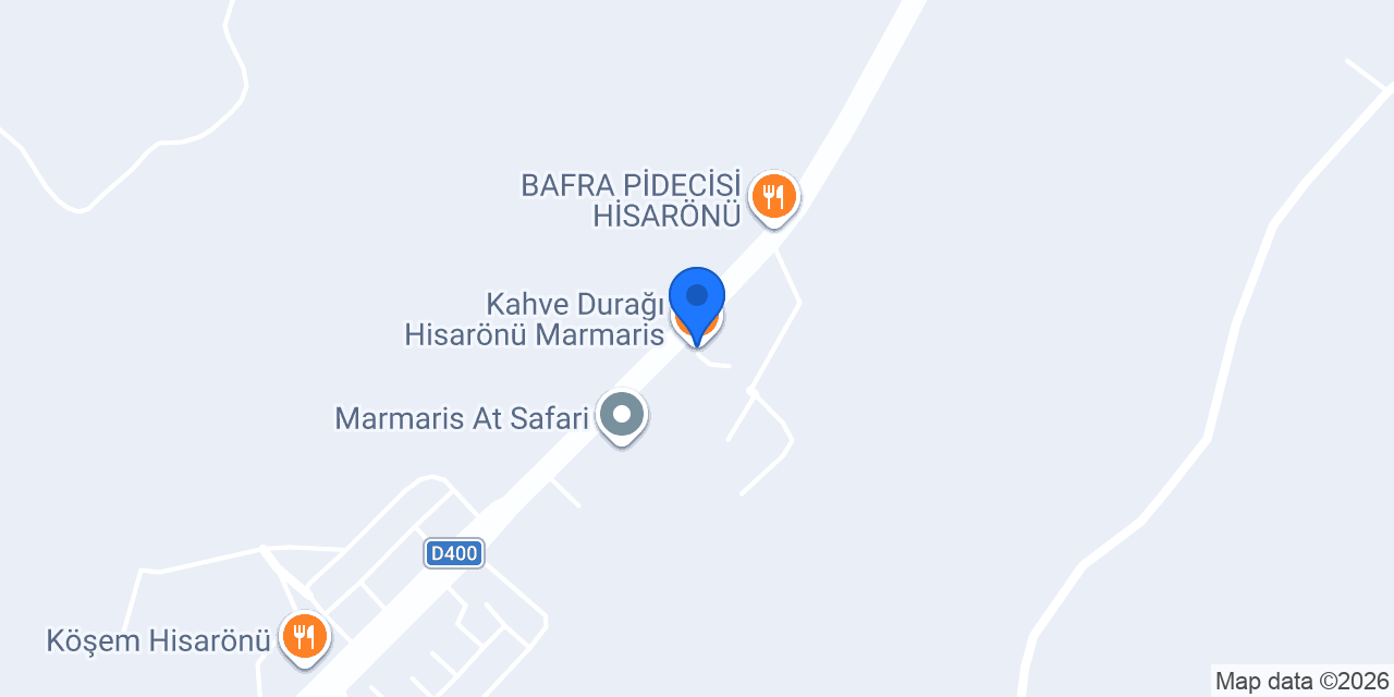 Kahve Durağı Hisarönü Marmaris konumu