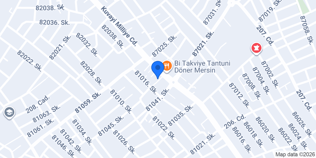 Türkiye İş Bankası Toroslar/Mersin Şubesi konumu