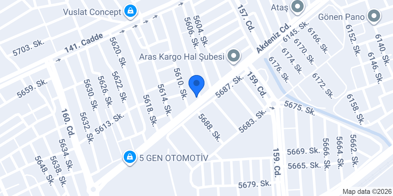 Özka Otomotiv konumu