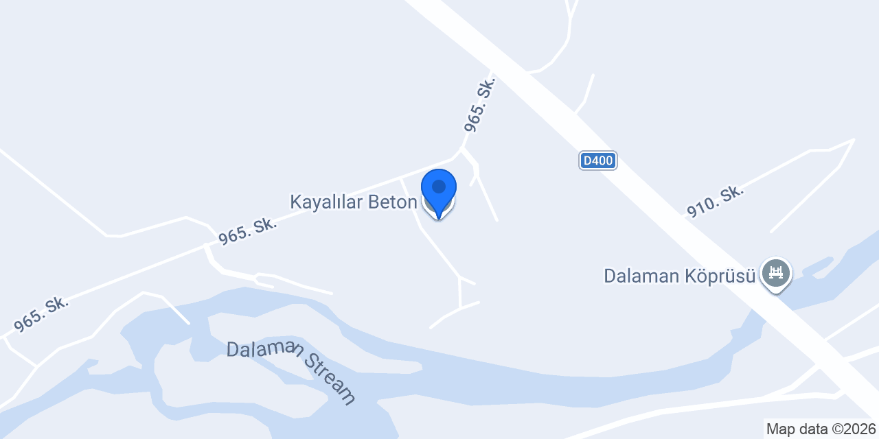 Kayalılar Beton konumu