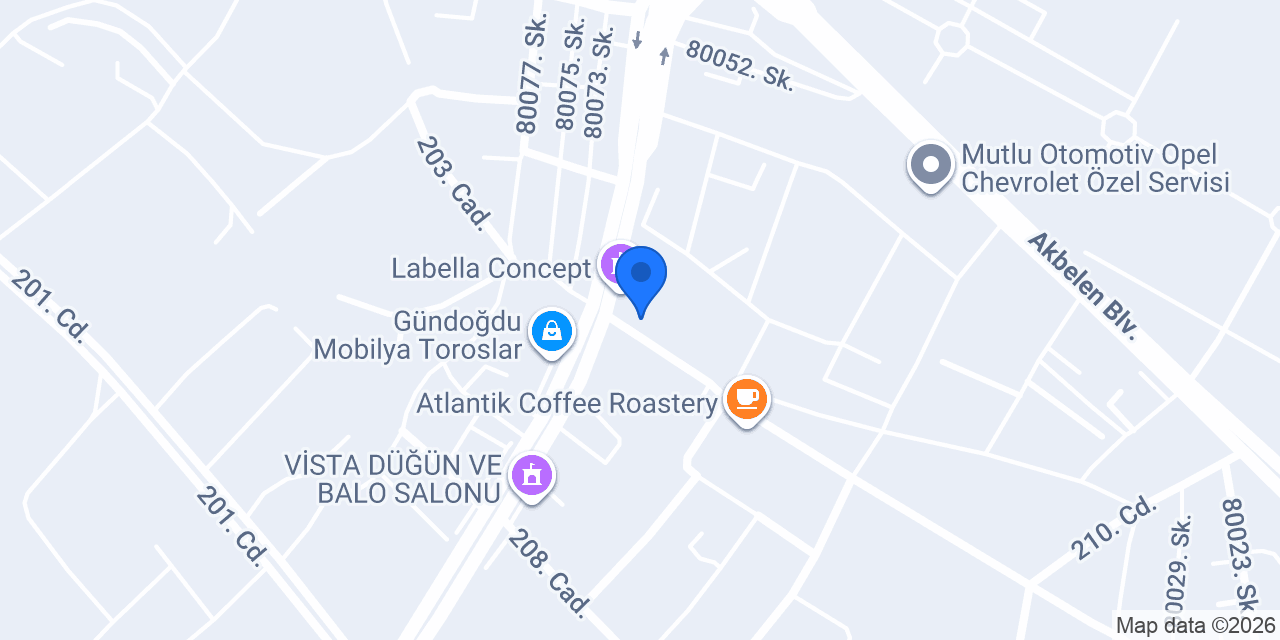 Almila Mobilya Mersin Toroslar konumu