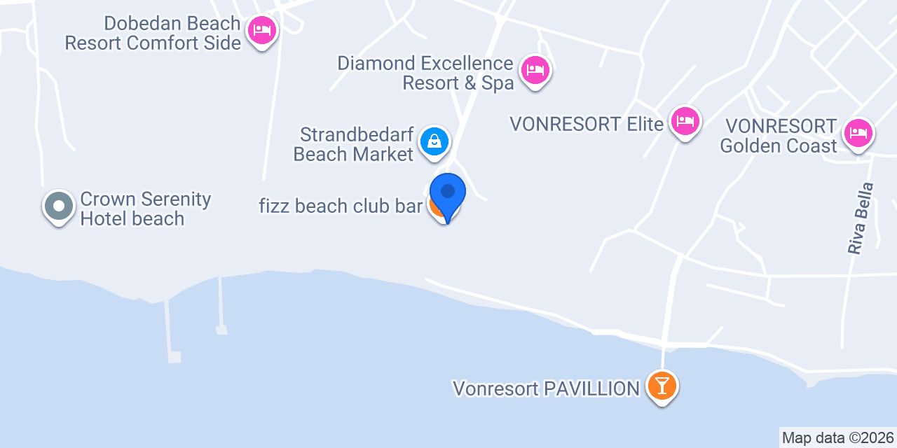 fizz beach club bar konumu