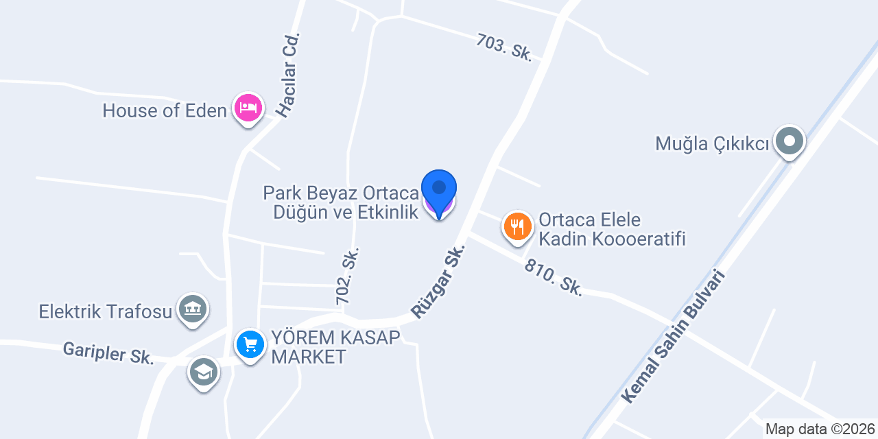 Park Beyaz Ortaca Düğün ve Etkinlik konumu