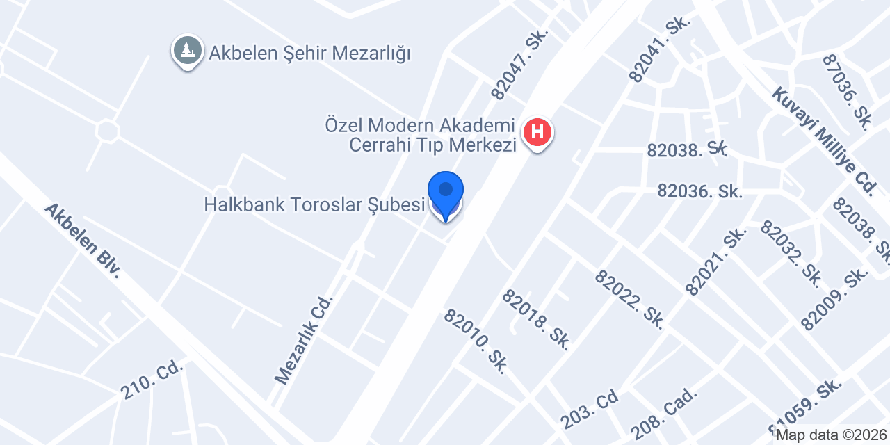 Halkbank Toroslar Şubesi konumu