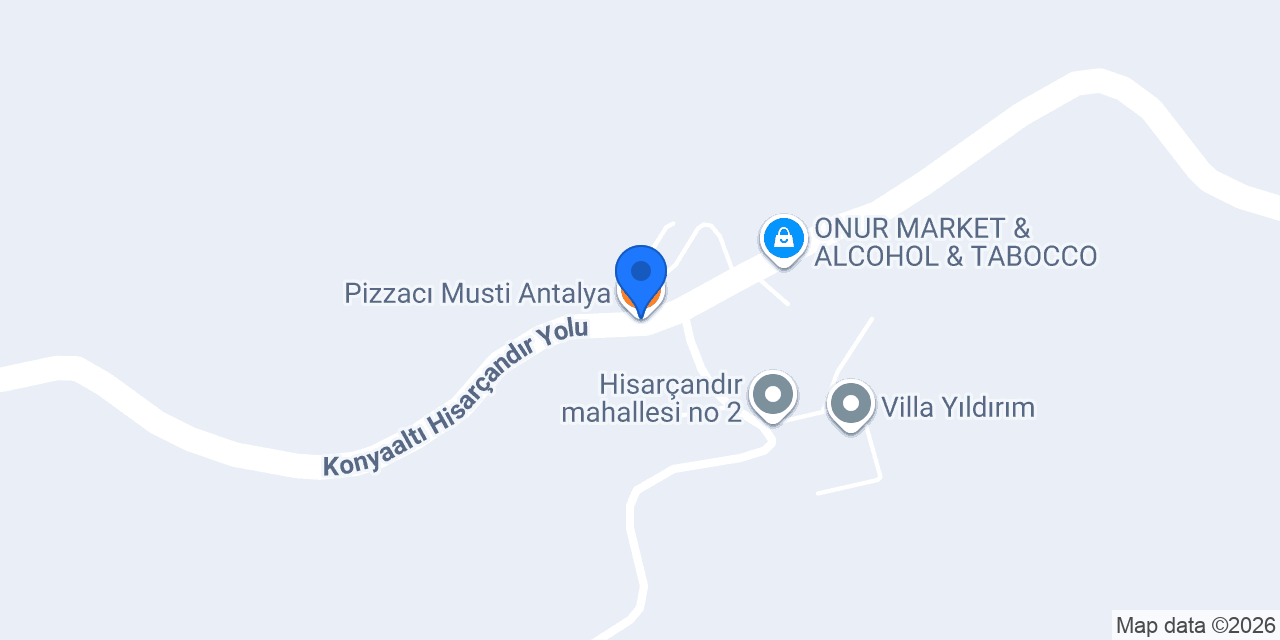 Pizzacı Musti Antalya konumu