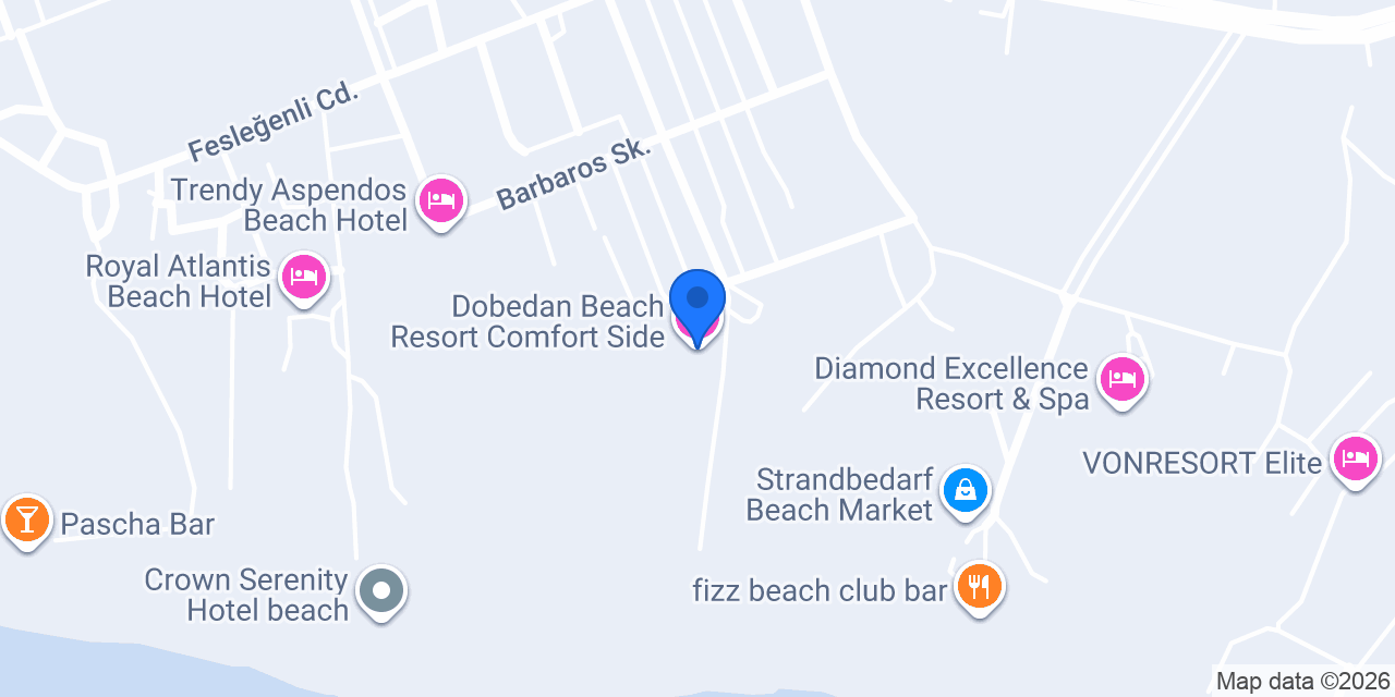 Dobedan Beach Resort Comfort Side konumu