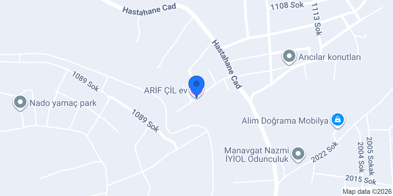 ARİF ÇİL ev konumu