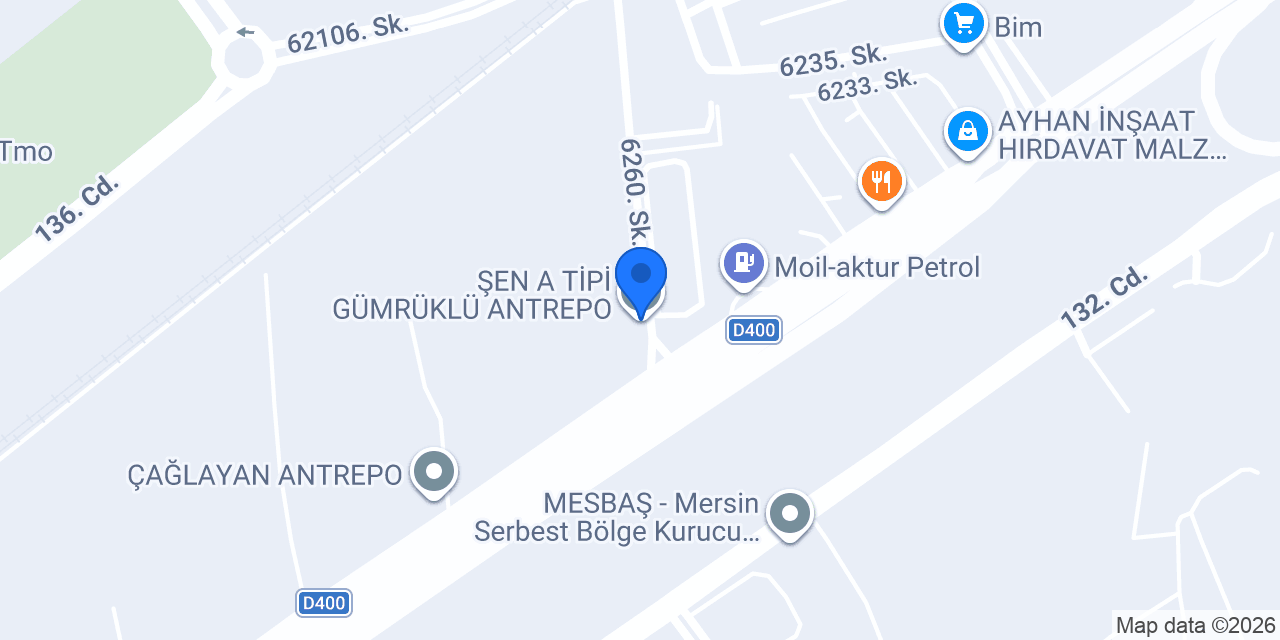 ŞEN A TİPİ GÜMRÜKLÜ ANTREPO konumu