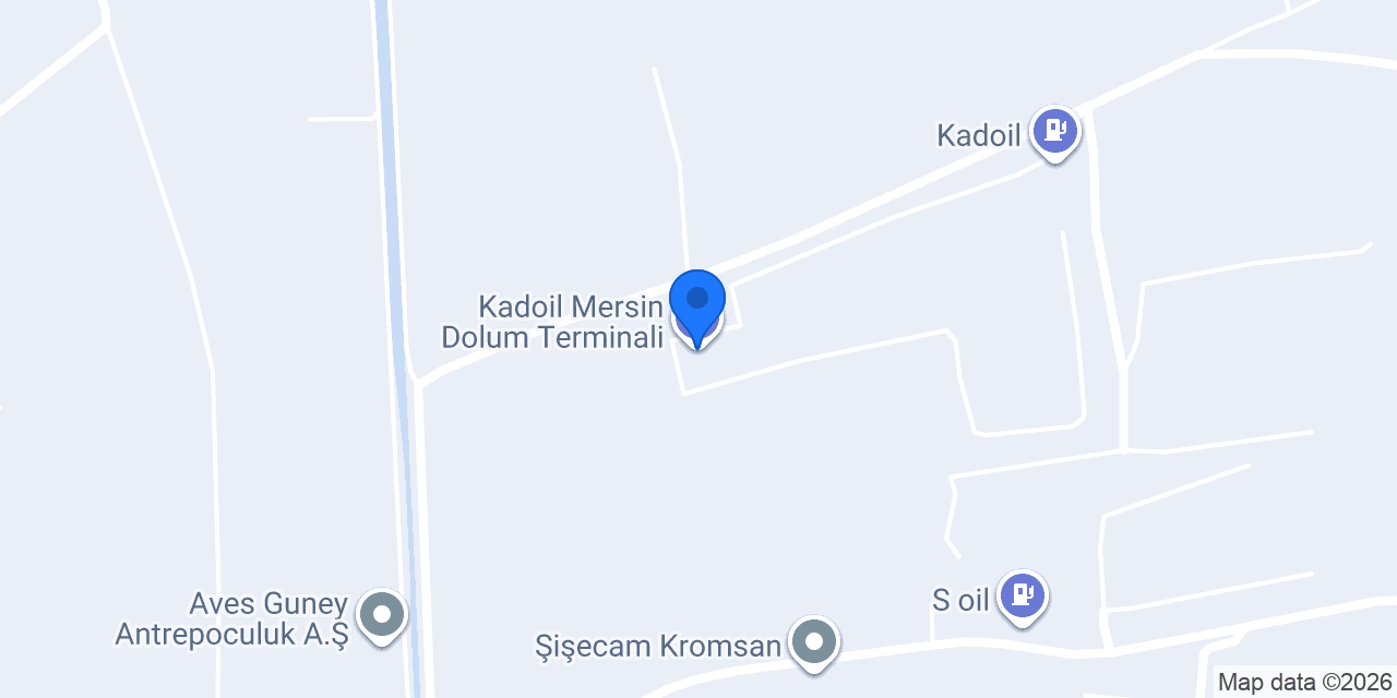 Kadoil Mersin Dolum Terminali konumu