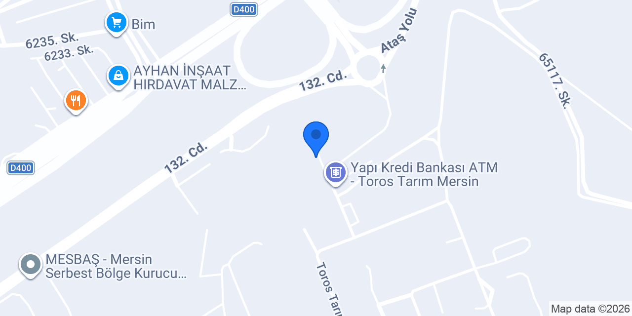 As Kantar LTD. ŞTİ. (Toros gübre şubesi) konumu