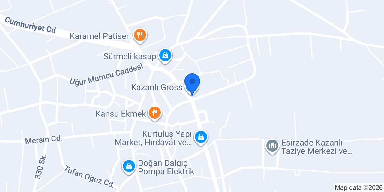 Güçlüoğlu restaurant konumu