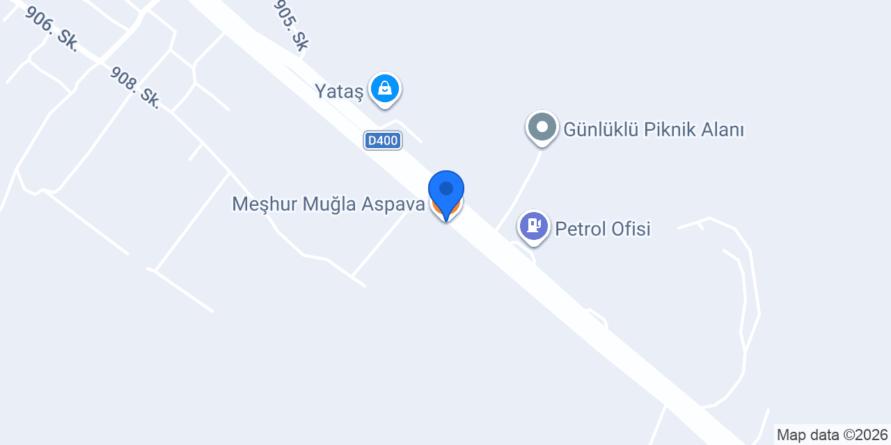 Meşhur Muğla Aspava konumu