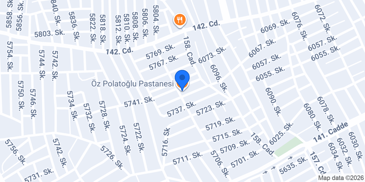 Öz Polatoğlu Pastanesi konumu