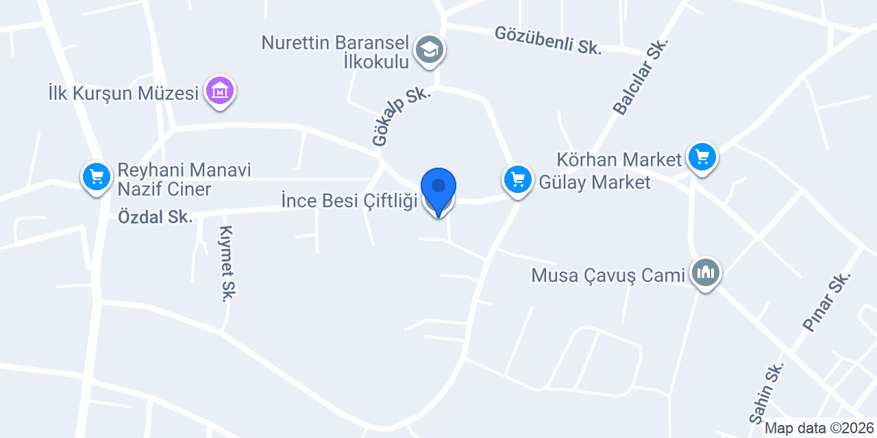 İnce Besi Çiftliği konumu