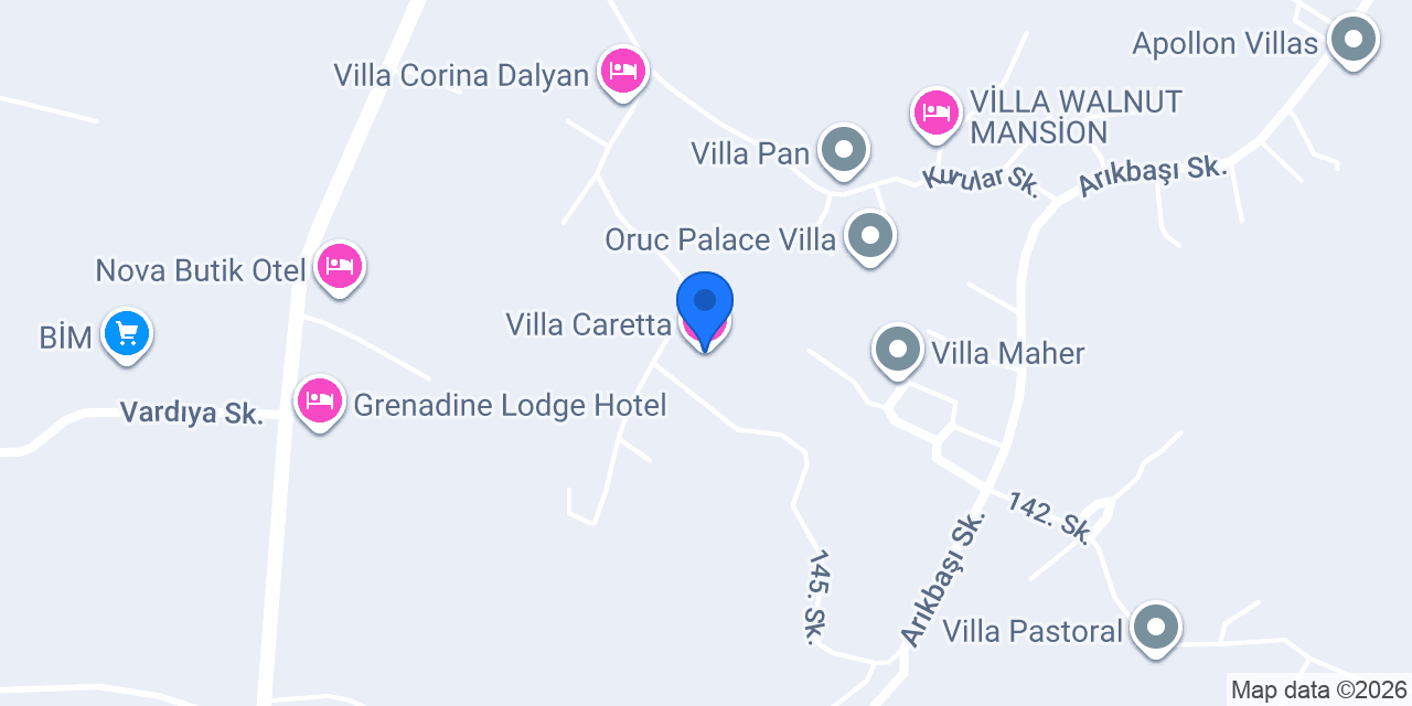 Villa Caretta konumu