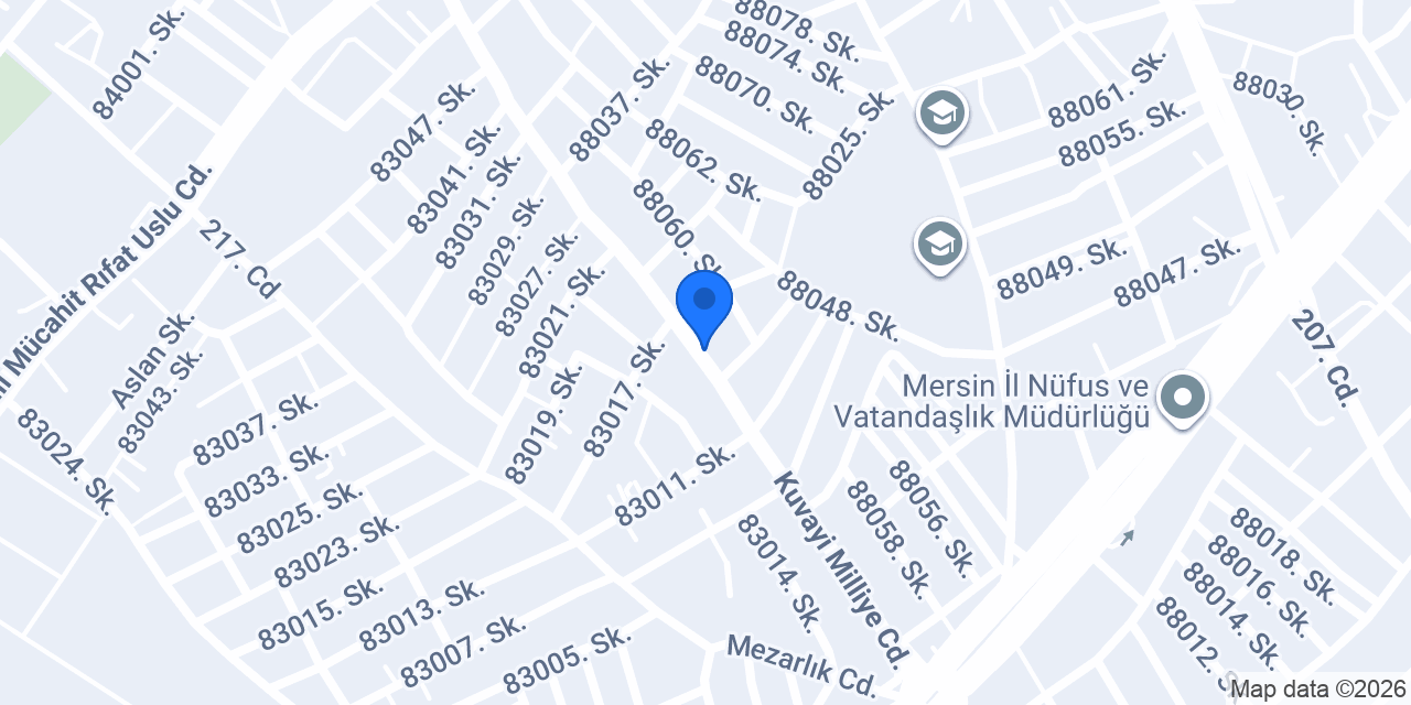 Mersin Kırtasiye konumu