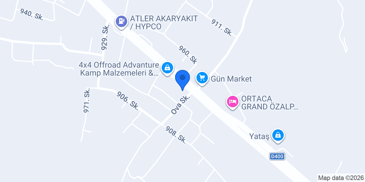 Ortaca Karavan Kiralama konumu