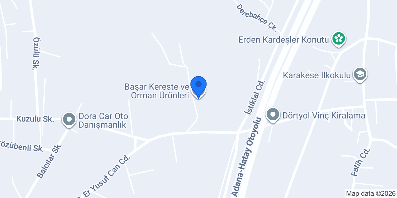 Başar Kereste ve Orman Ürünleri konumu