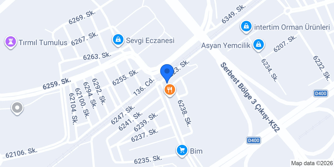 MERSİN SENA ORMAN ÜRÜNLERİ konumu