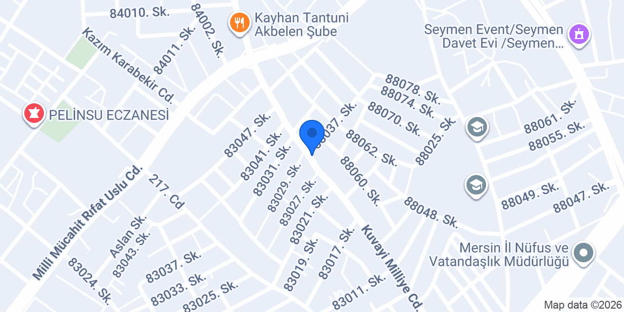 Mersin azim yapı mlz.ltd.sti konumu
