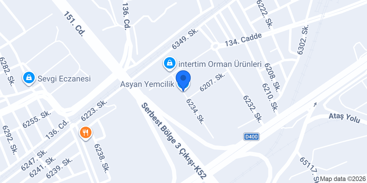 Asyan Yemcilik konumu