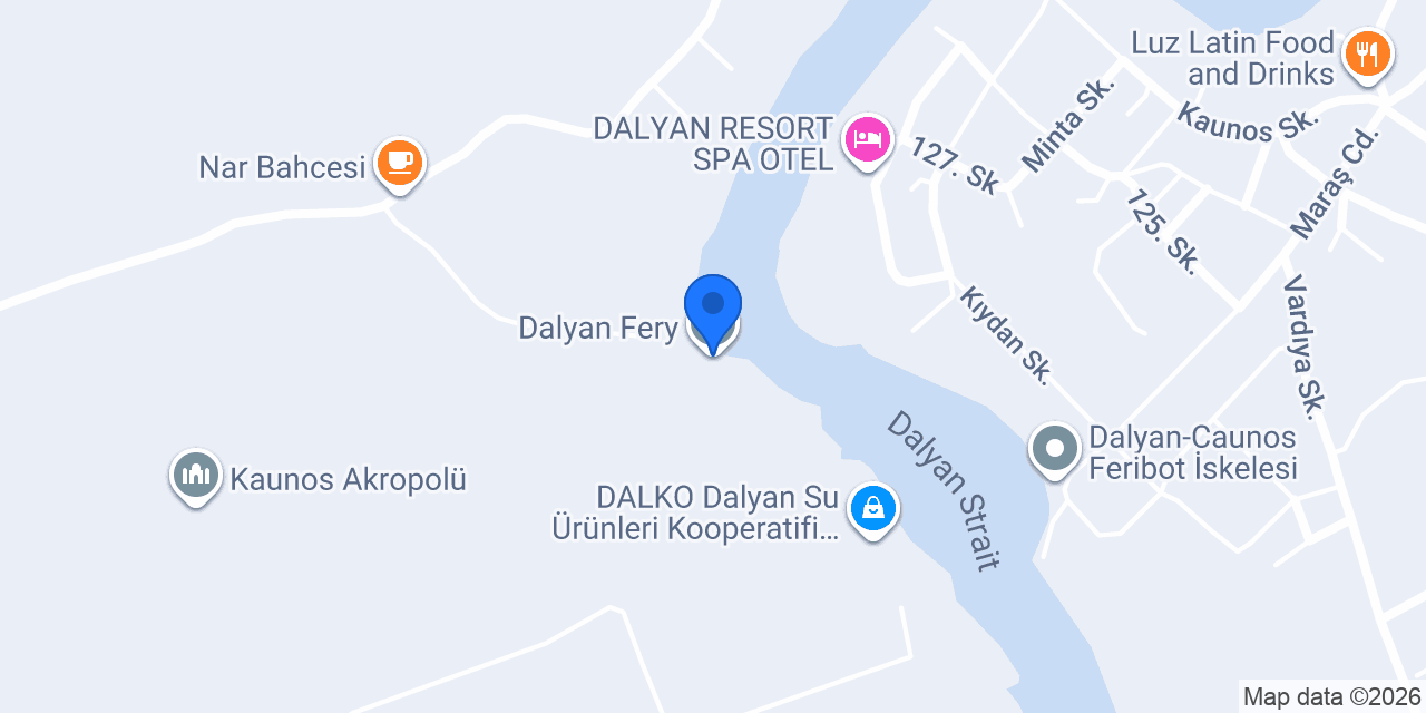 Dalyan Fery konumu