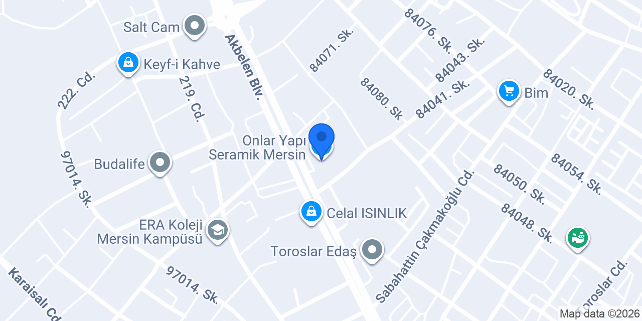 Onlar Yapı Seramik Mersin konumu