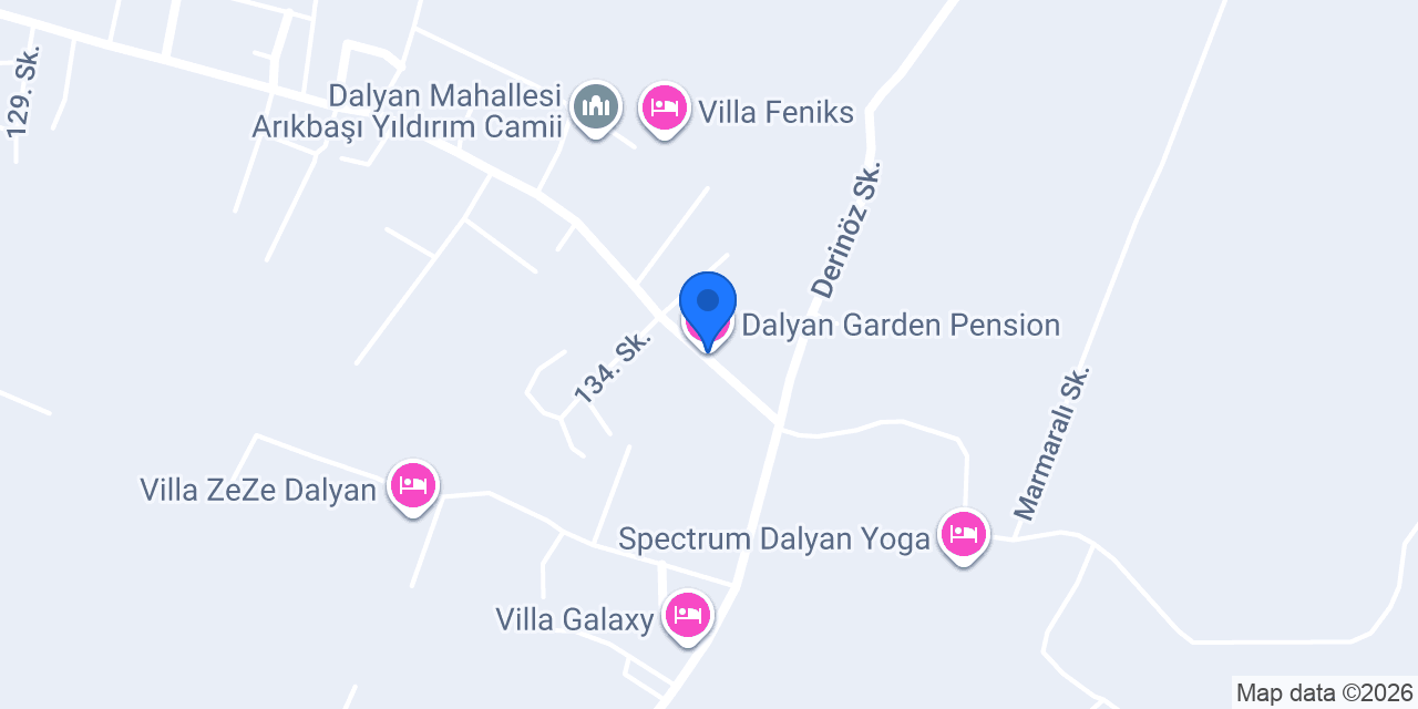 Dalyan Garden Pension konumu